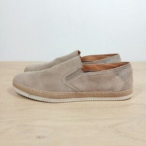 Jeffrey Tyler Slip On Brad Shoes Men 8 Tan Leather Perforated Casual Shoes